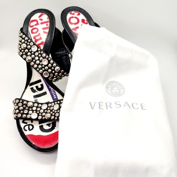 Versace Chaos Couture Multicolor Sandals Size 37 RARE - Picture 7 of 8